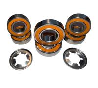 TIMBERA Kit de reparación de rodamientos de bolas híbridos de cerámica (paquete de 8) - Compatible con Husqvarna Automower ruedas delanteras y eje del eje del motor - Modelos: 310, 315, 315X