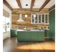 TIMBERCHiC Tablones de pared de madera 100% recuperada, fabricados en Estados Unidos, paneles autoadhesivos para decoración de interiores, paneles de pared decorativos de bricolaje, tablones de río