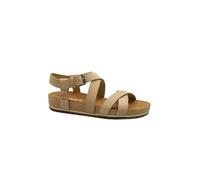 Timberland 0A2QTF Medium Beige Scarpe Donna Sandali Fibbia Pelle Malibu Waves 37