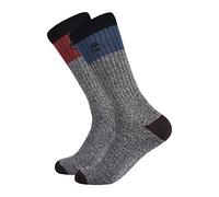 Timberland 2-Pack Crew Socks Calcetín Acanalado, Topo (Pack de 2), Talla única para Hombre