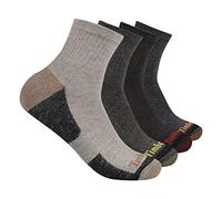 Timberland 4-Pack Half Cushioned Quarter Socks Calcetines de Cuarto, marrón, Altoa única para Hombre