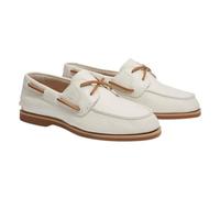 Timberland A2Q9X Classic Boat Natural Full Grain Bianco Scarpe Donna Mocassini Lacci 38