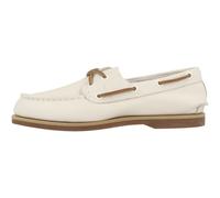TIMBERLAND A2Q9X classic boat natural full grain bianco scarpe donna mocassini lacci 38.5