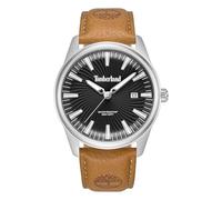 Timberland Birch Road Esfera Negra Correa de Cuero Reloj analógico para Hombres, 45mm