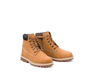 TIMBERLAND Botas con cordones y cremallera COURMA KID MID LACE. Color miel