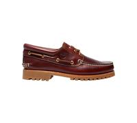 Timberland - Botas para hombre - Timberland Authentic Boat Shoe Burgundy de Cuero - Talla 9 US - Burdeos Burdeos 9 US