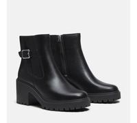 TIMBERLAND Botines de piel con tacón STONE HEIGHTS MID CHELSEA. Color Negro