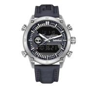 Timberland Bucksport - Reloj analógico para hombre, esfera gris oscuro, correa gris, Gris, Correa