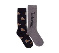 Timberland - Calcetines unisex 2-pack con logo, Negro , L