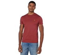 Timberland Camiseta Ajustada con Logotipo de árbol en el Pecho para Hombre, Rojo Marsala, XXL