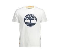 Timberland- Camiseta de Manga Corta de Corte Regular- Tops- Hombre- Blanco- S- Camiseta de Manga Corta de Corte Regular