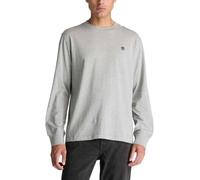 Timberland - Camiseta de manga larga para hombre con logotipo, gris, M