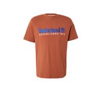 TIMBERLAND Camiseta 'ESTABLISHED 1973' navy / marrón rojizo / blanco XL EUR