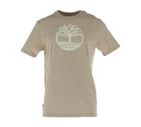Timberland - Camiseta Estampada de Manga Corta y Cuello Redondo - Tops - Hombre - Beige - L -