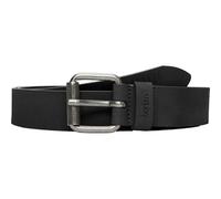 Timberland Cinturón de nubuck para hombre de 35 mm con cortes verticales (paquete de 1), Negro , M