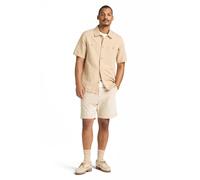 Timberland Cotton Linen Ss Utility Overshirt Medium Beige Talla: M | Camisas Casuales Outlet | Hombre | Blanco