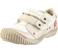 Timberland Crown Point FTK Crown Point F/L Hook & Loop Ox 70746 - Zapatos de Cuero Nobuck para niños, Color Blanco, Talla 35