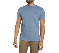 Timberland de los hombres Camiseta ajustada con logotipo bordado, Azul