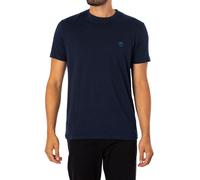 Timberland de los hombres Camiseta ajustada con logotipo bordado, Azul