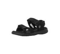Timberland Governor's Island 3 Strap Sandal, Sandalias Hombre, Negro (Black Nubuck), 45 EU