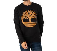 Timberland de los hombres Sudadera con logo de árbol central, Negro