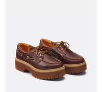 TIMBERLAND Derbies de plataforma, de cuero, STONE STREET BOAT SHOE. Color Marrón