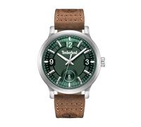 Timberland Driscoll - Reloj de cuarzo para hombre, esfera verde, correa de cuero marrón, Verde, Correa