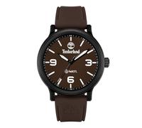 Timberland Driscoll - Reloj ecológico para hombre con esfera marrón y correa de silicona, Marrn, Correa