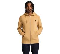 Timberland Exeter River Brushed Back Full Zip Hoodie Light Wheat Talla: S | Chaquetas Finas Outlet | Hombre | Marrón