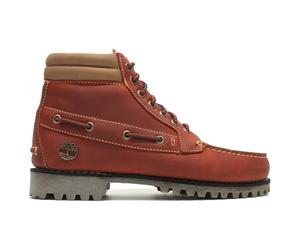 Timberland Hombre Authentic Mid Full Grain Leather Medium Orange Botas 46 EU
