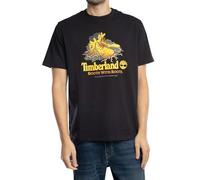 Timberland Hombre Camiseta con Gráfico De Bota Delantera, Black, XL