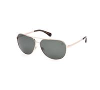 Timberland Hombre TB00029 32R Gafas de sol Metal Oro Verde Cuadrada Polarizado