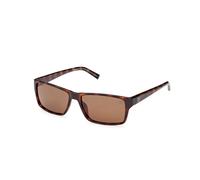 Timberland Hombre TB9297 52H Gafas de sol Plástico la Habana Marrón Cuadrada Polarizado