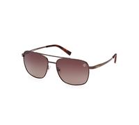 Timberland Hombre TB9303 48H Gafas de sol Metal Marrón Marrón Cuadrada Polarizado Sombreado