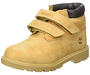 Timberland - Icon Double Strap Hook & Loop, Botas Chukka Unisex Niños, Amarillo (Wheat Nubuck 231), 33 EU