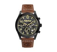 Timberland Killington Peak Esfera Negra Correa de Cuero marrón Reloj cronógrafo para Hombres, 43mm