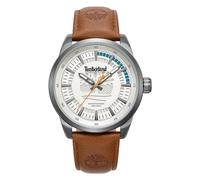 Timberland Lanigan Esfera Gris cálido Correa de Cuero marrón Reloj analógico para Hombres, 44mm