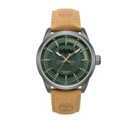 Timberland Lanigan Esfera Verde Correa de Cuero Reloj analógico para Hombres, 44mm