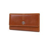 Timberland Leather RFID Flap Wallet Cluth Organizer, Billetera para Mujer, Coñac (Buff Apache), Talla única