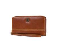 Timberland Leather RFID Zip Around Wallet Clutch with Wristlet Strap, Pulsera para Mujer, Coñac (Buff Apache), Talla única