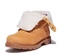 Timberland Linden Woods Teddy Fleece Botas de Moda para Mujer, Amarillo (Wheat Nubuck), 37 EU