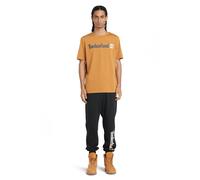 Timberland- Camiseta de Manga Corta con Cuello Redondo y Estampado- Tops- Hombre- Marrón- L- Camiseta de Manga Corta con Cuello Redondo y Estampado