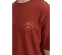 Timberland Washed Boot Lab Back Graphic Tee L Rojo