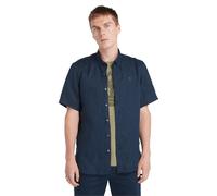 Timberland Mill Brook Linen Short Sleeve Shirt Dark Sapphire Talla: M | Camisas Casuales Outlet | Hombre | Blanco