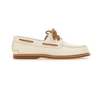 Timberland A2Q9X Classic Boat Natural Full Grain Bianco Scarpe Donna Mocassini Lacci 38