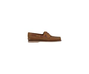 Timberland- Mocasín de cuero marrón con suela de goma- Shoes- Hombre- Marrón- 44 EU- Mocasín de cuero marrón con suela de goma