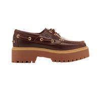 Timberland- Mocasines con plataforma de cuero Stone Street- Shoes- Mujer- Marrón- 38 EU- Mocasines con plataforma de cuero Stone Street