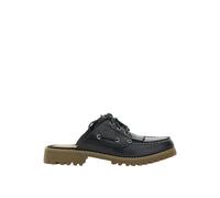 Timberland- Mules tipo náuticos de cuero negro- Shoes- Mujer- Negro- 38 EU- Mules tipo náuticos de cuero negro