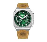 Timberland Northbrdige 45mm Reloj multifunción para Hombres Esfera Negra & Correa de Cuero marrón