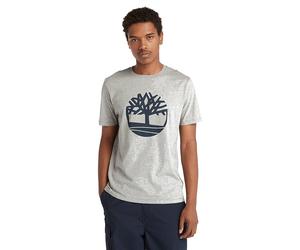 Timberland Northwood Tree Logo Short Sleeve Tee Medium Grey Heather Talla: S | Camisetas con Decoración Impresa Outlet | Hombre | Gris